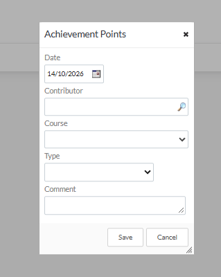 The Achievement Points window